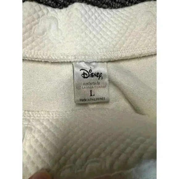 Disney off White Textured Mickey Mouse Pattern Tennis Skirt Size L - Picture 2 of 4